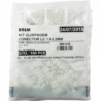 R841478 100x crimp conector LC-QR simplex e LC-QR Duplex