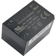 RECOM POWER fonte encapsulada AC/DC 5V 400mA 2W Entrada Bivolt AC 85-264V com saída de 5VCC 400mA 2W