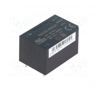 RAC02-05SGA RECOM POWER fonte encapsulada AC/DC 5V 400mA 2W