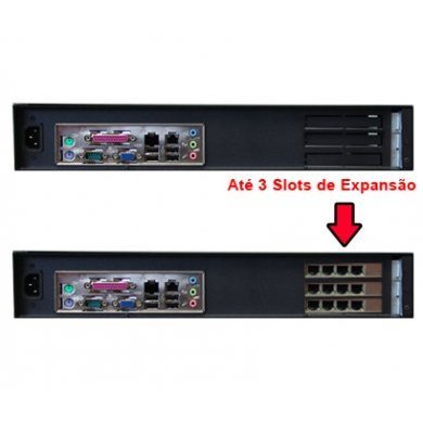 RACK18 3Etc Gabinete Rack 1U Preto