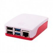 Case para Raspberry Pi 4 Model B Oficial Branco e Vermelho