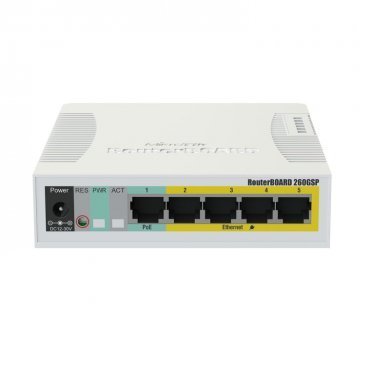 RB260GSP Mikrotik Smart Switch 5 portas Giga PoE