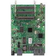 RouterBOARD Mikrotik 433 with 680MHz Atheros CPU, 128MB DDR RAM, 3 Gigabit LAN, 3 mini PCIe, NAND, Licença Niv