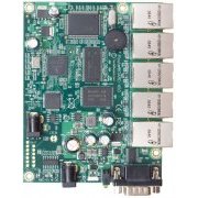 Mikrotik Routerboard RB450 300Mhz 32Mb 5 LAN - Licença Nível 4 64MB onboard NAND memory chip, One DB9 RS232C a