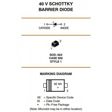 kit 20x Diodo retificador Schottky 40V 200mW RB751S40
