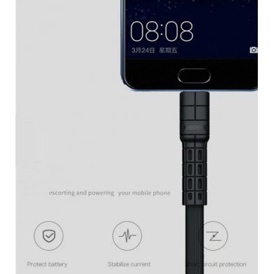 RC-116C Remax cabo USB-C 2.4A preto 1 metro