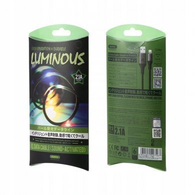 Remax EL data cable Sound Activated 2.1A