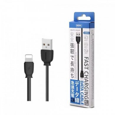 Remax fast charging Data Lightning cabo preto