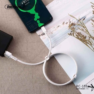 RC-135A Remax cabo USB-C Chaining Series 5A branco 1m