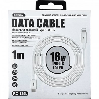 RC-135L Cabo PD 18W fast USB-C para Lightning