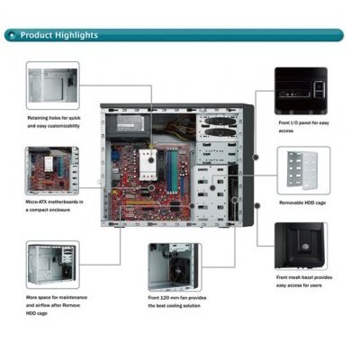 Gabinete Torre Cooler Master ELITE RC343