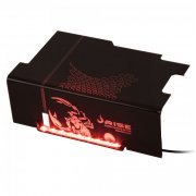 RISE Cover PSU Gaming Scorpion Fire LED Vermelho / Material Acrílico / Dimensões Padrão ATX / Luz de Led Personalizável