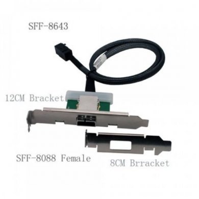 RHS36-0877 Cabo Amphenol SFF-8643 p/ SFF-8088