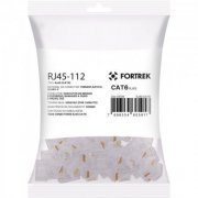 Fortrek Conector de rede RJ45 CAT6 FK 140E 100 unidades 