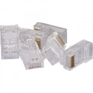 RJ45-112 Fortrek Conector de rede RJ45 CAT6 FK 140E 100 unidades
