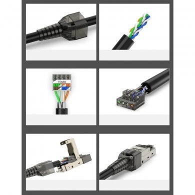 RJ45-CAT.6A-BLINDADO Conector Modular Ethernet Rj45 Cat6a Blindado