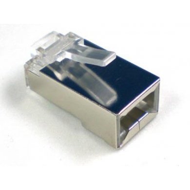 RJ45BLINDADO Conector RJ45 CAT5 Blindado 8 vias sem guia