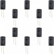 Kit 10x capacitor eletrolitico 100uF 400V 18x30mm 105ºC +-20% (Original Ketuo - 10 unidades)