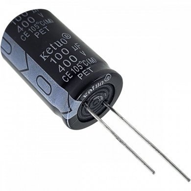 RK101M400K300A-50X Kit 50x capacitor eletrolitico 100uF 400V 18x30mm
