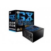 Fonte Cooler Master GX 750W Padrão PFC ATIVO 80PLUS BRONZE Com LED Azul ATX 12V V2.31, Conector 4+4 pinos 12 V