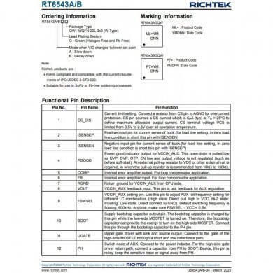 Kit 5x Ci controlador PWM RT6543BGQW