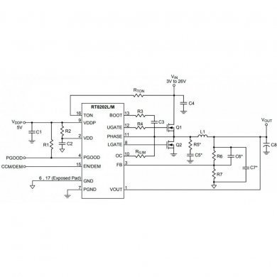 RT8202MZQW CI RT8202M PWM JJ EH VQFN16 SMD
