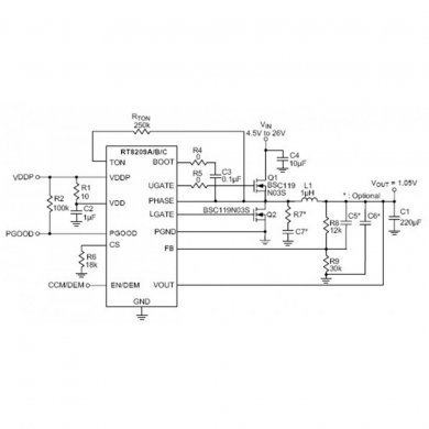 RT8209BGQW CI AO=BJ RT8209B PWM QFN20 SMD