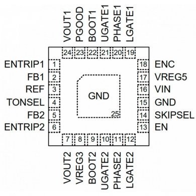 RT8223P CI RT8223 controlador PWM step-down QFN24 SMD