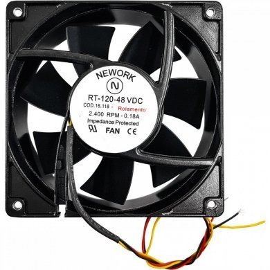 RT-120-48VDC Fan 120x120x38mm Nework 48V 0.18A 3 fios 2400 RPM
