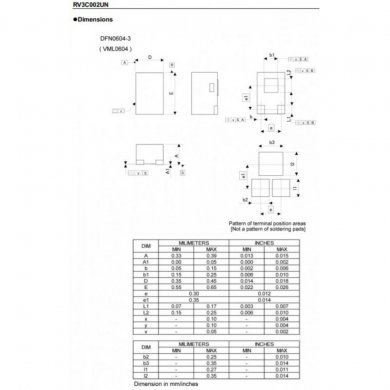 RV3C002UNT2CL Ci N-Mosfet 20V 150mA DFN0604-3 (Rolo com 8000 und)