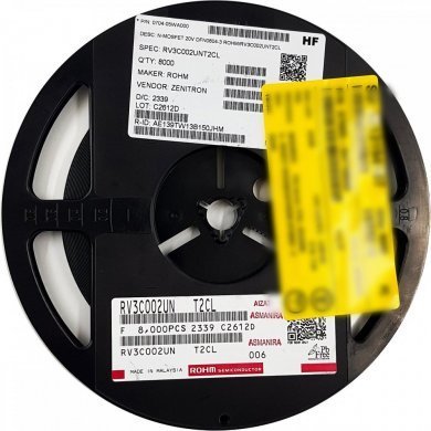 RV3C002UNT2CL Ci N-Mosfet 20V 150mA DFN0604-3 (Rolo com 8000 und)