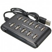 HUB USB 2.0 SPLITTER 10 PORTAS Tensão de Alimentação de 5V  Velocidade de transmissão 480 Mbps