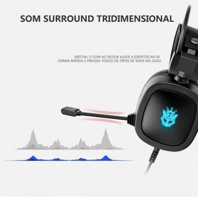 S100 Fone Ouvido Gamer Headset 7.1 Canais USB