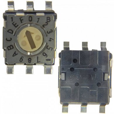 S-7070TB Chave rotativa codificada 16P 6T SMD (Kit 2 und)
