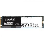 Kingston SSD M.2 A1000 2280 480GB PCI-E 3.0 x4 NVMe NAND 3D TLC. Leituras: 1500MBs e Gravações: 900MBs