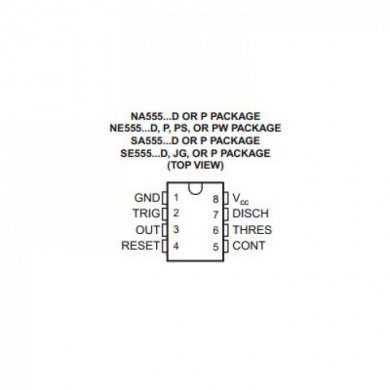 SA555P CI Timer 555 100KHz DIP8 PTH