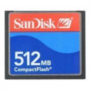 Sandisk Compact Flash 512MB CF Leitura 15mbs, gravação 15mbs