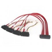Cabo SAS StarTech 1x SFF-8484 para 4x SFF-8482 com Conector de Força Integrado. Para Ligar Controladora SFF-84