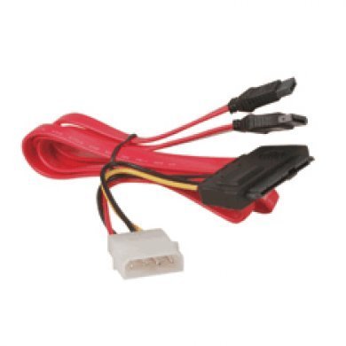 SAS-7P82-2/1M Cabo SFF-8482 SAS 29Pin p/ 2x SATA 7Pin