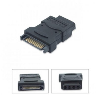 SATA15P-4P Adaptador SATA 15 Pinos macho para