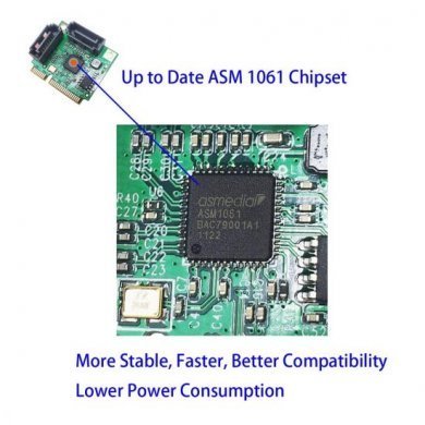 Conversor Mini PCI-e para SATA 3.0 6Gbs