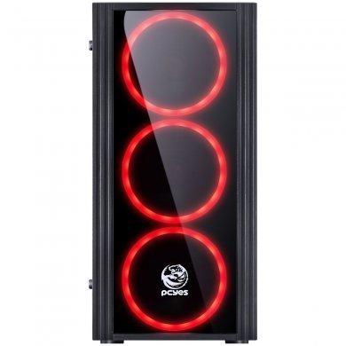 SATPTVM3FCA PCYes Gabinete Saturn Mid Tower Preto
