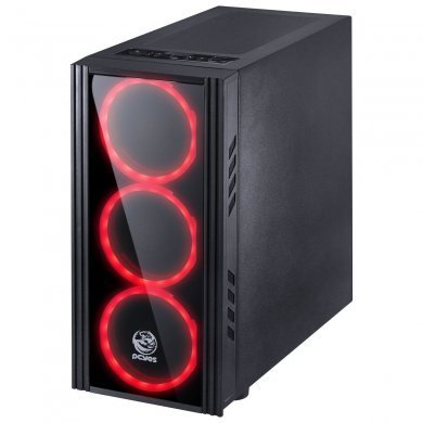 SATPTVM3FCA PCYes Gabinete Saturn Mid Tower Preto