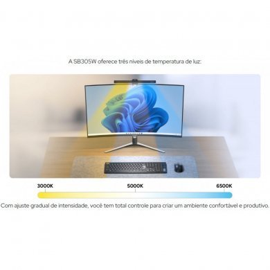 PCYes luminária barra de LED notebook e monitor 3 tons