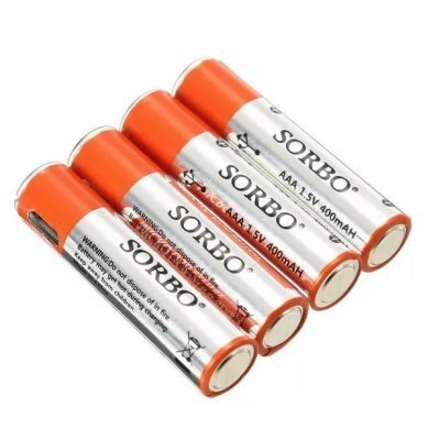 SB-2131 Sorbo Pilha AAA Recarregavel USB 1.5V 400mAh