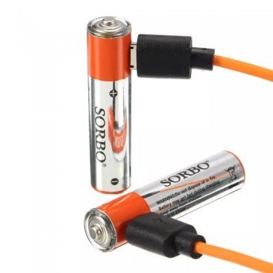 SB-2131 Sorbo Pilha AAA Recarregavel USB 1.5V 400mAh