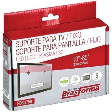 SBRU758 Brasforma Suporte Universal para TV 10 a 85