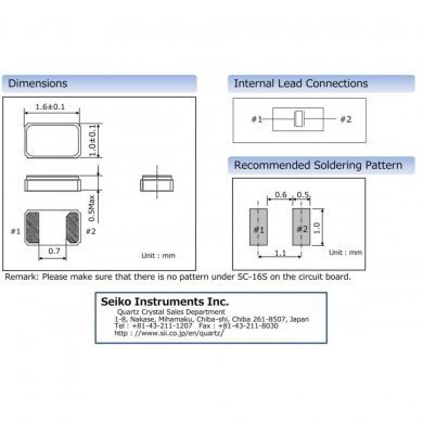 Cristal 32.768kHz 7pF +/-20PPM SMD (Kit com 20 und)