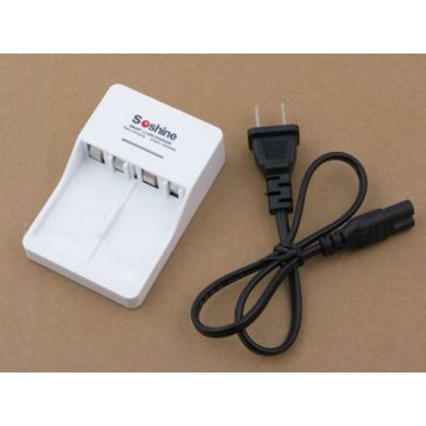 SC-V1 Soshine Carregador para até 2x Baterias de 9V
