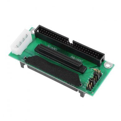 Adaptador SCSI SCA 80pin 68pin para IDE 50 pinos